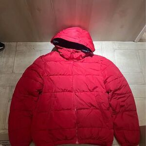 H&M padded puffer red jacket size large